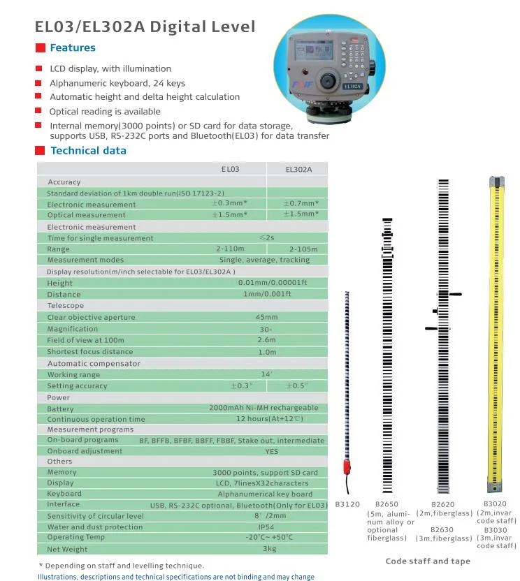 Foif EL03 Digital Level with Accuracy 0.3mm (EL03)